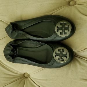 Tory Burch black leather flats 7